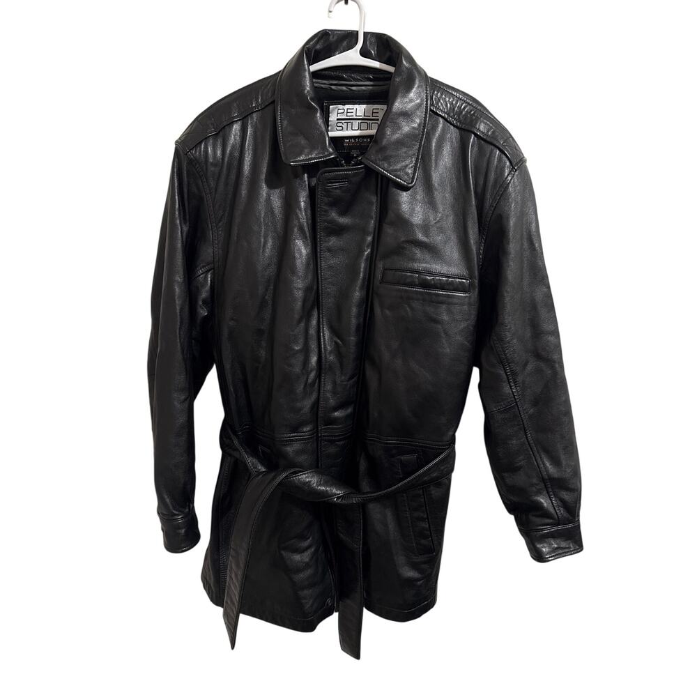 Pelle Studio Wilson’s leather belted Men’s jacket size M. Thinsulate